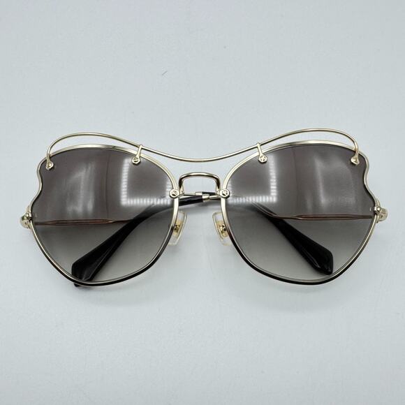Miu Miu Sunglasses SMU 56R ZVN-0A7 Pale Gold Frame Gradient Lens 61-19-135mm main image 7
